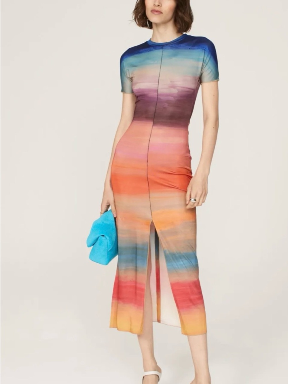 Marni Multicolor Dark Side Of The Moon Maxi Dress Size 42 MSRP $1,895